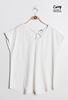 Picture of PLUS SIZE WHITE TOP GOLD TRIM WITH BOW